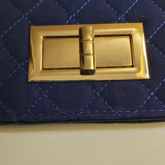 Retro style royal blue handbag - Picture 9 of 9